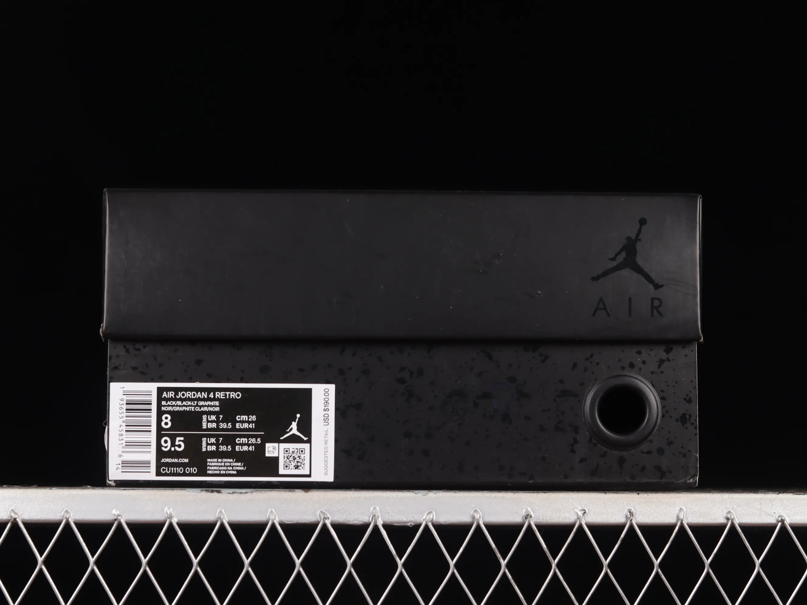All categories Air Jordan Jordan series basketball shoes Air Jordan 4 OG version Air Jordan 4 Retro "Black Cat" AJ4 Joe 4 Black Cat First layer matte CU1110-010